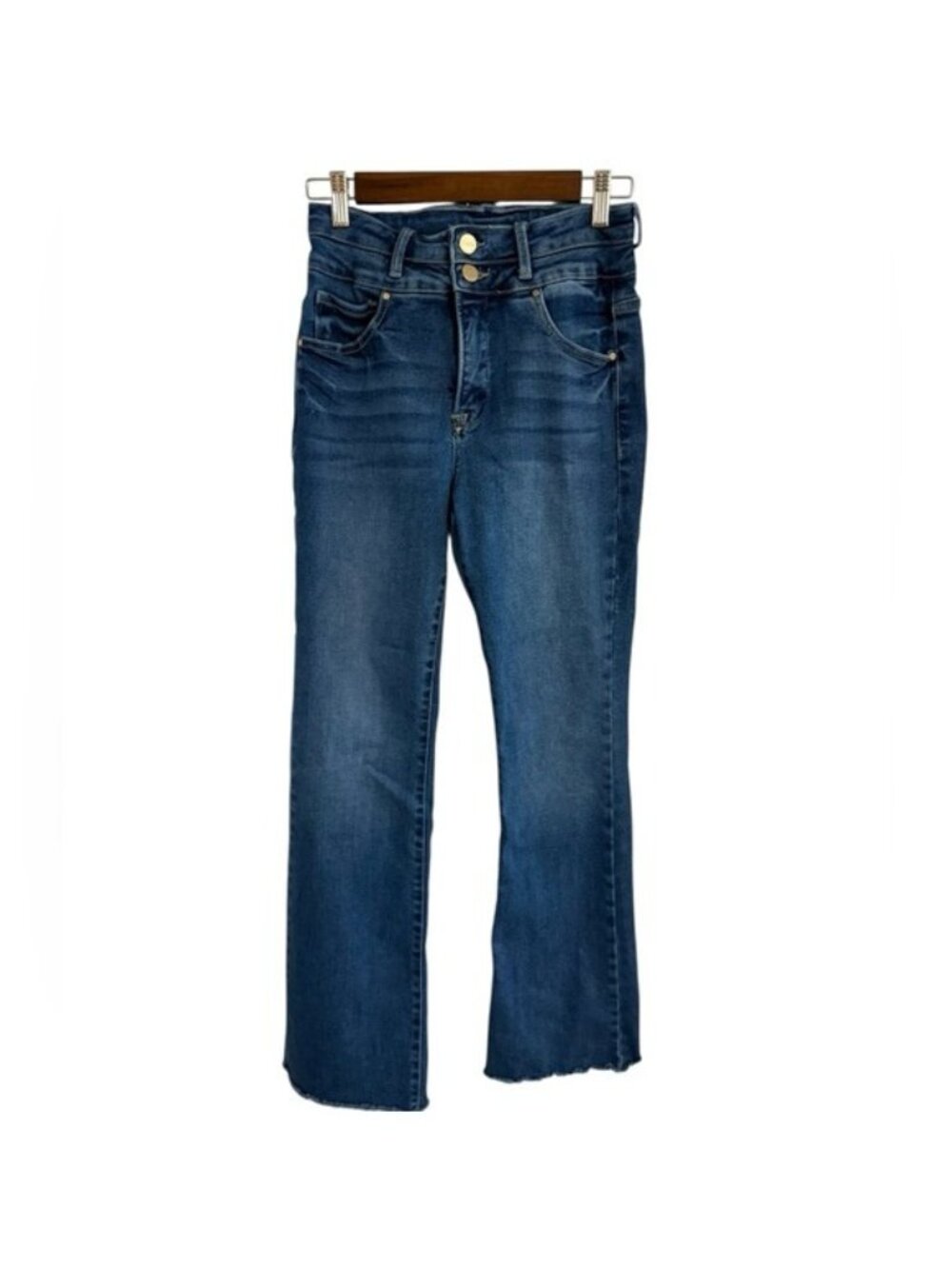 Risen Jenna Luxe High Rise Double Waistband Boot Cut Size 5 Waist 27 RDP5843-MD